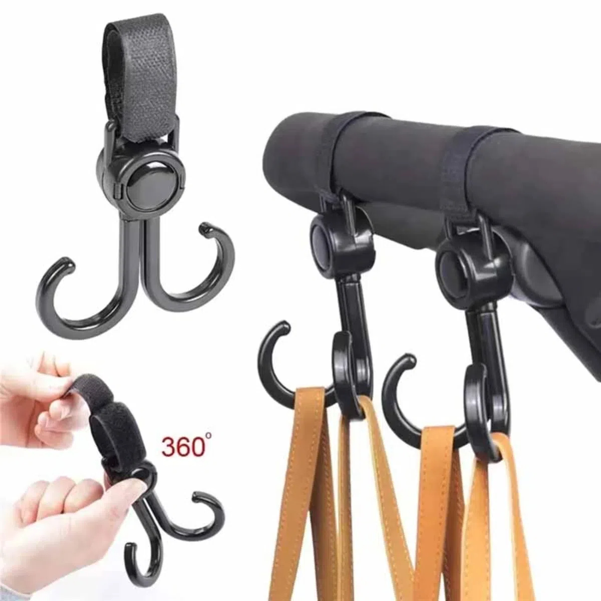 Travel Accessories For Baby - Dönebilen Çift Kanca Bebek Arabası Seyahat
