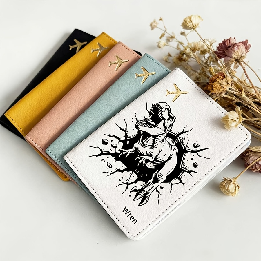 Travel Accessories Gifts For Men - Özel Çizgi Film Dinozor İsimli Pasaport