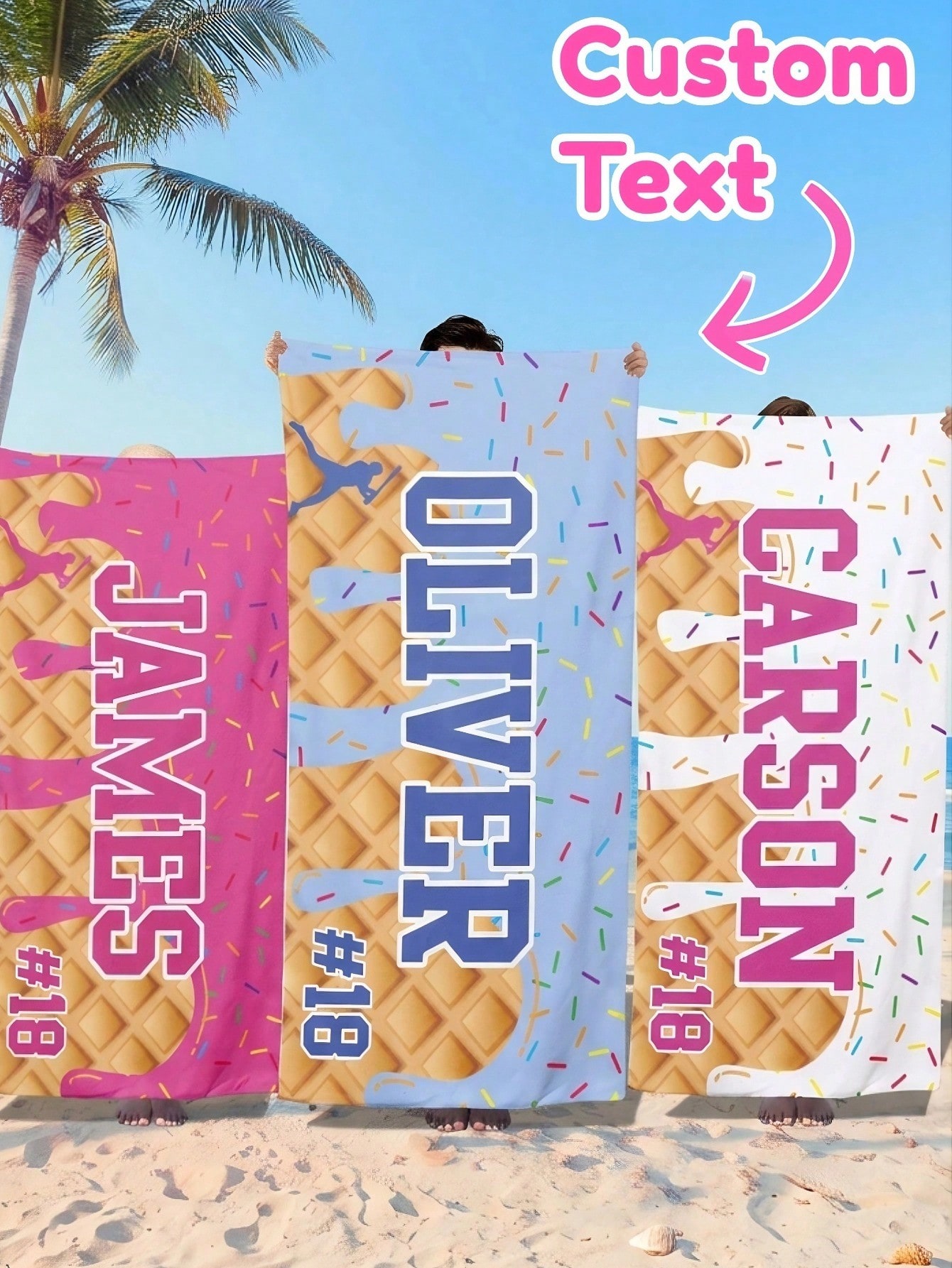 Travel Towel Quick Dry - 1 adet özel metin dondurma beyzbol
