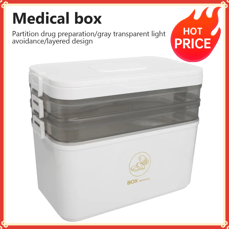 First Aid Travel Kit - Taşınabilir İlaç Kutusu Büyük Kapasiteli Ev