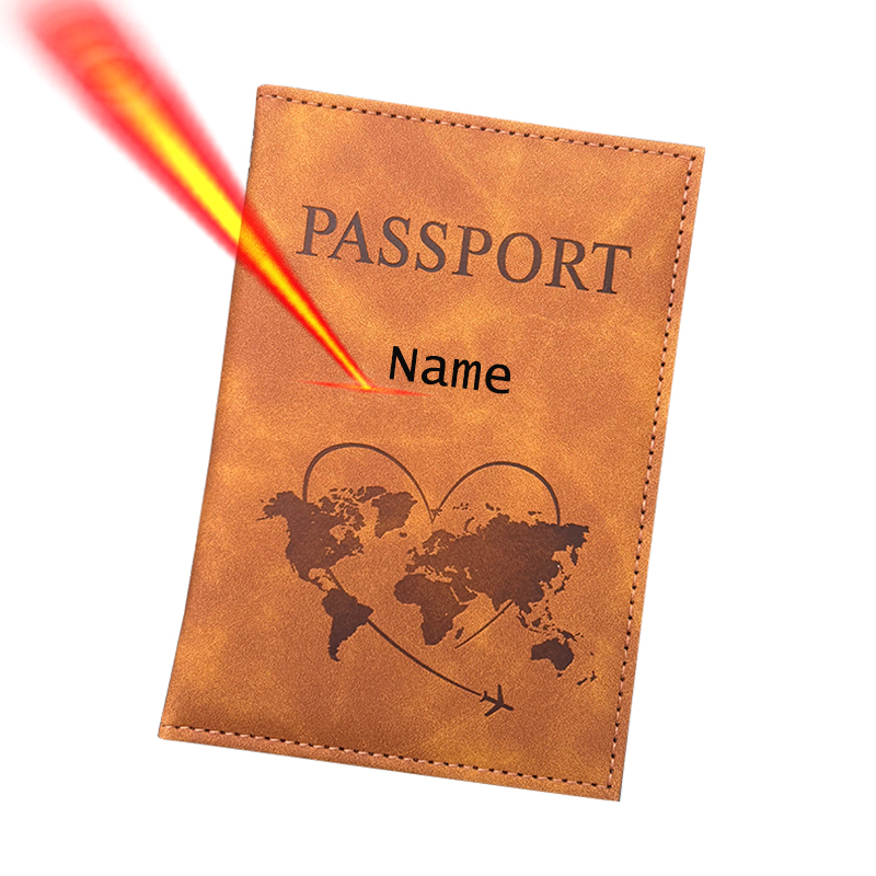 Travel Accessories Gifts For Men - Kişiselleştirilmiş Adı Pasaport Tutucu seyahat cüzdanı