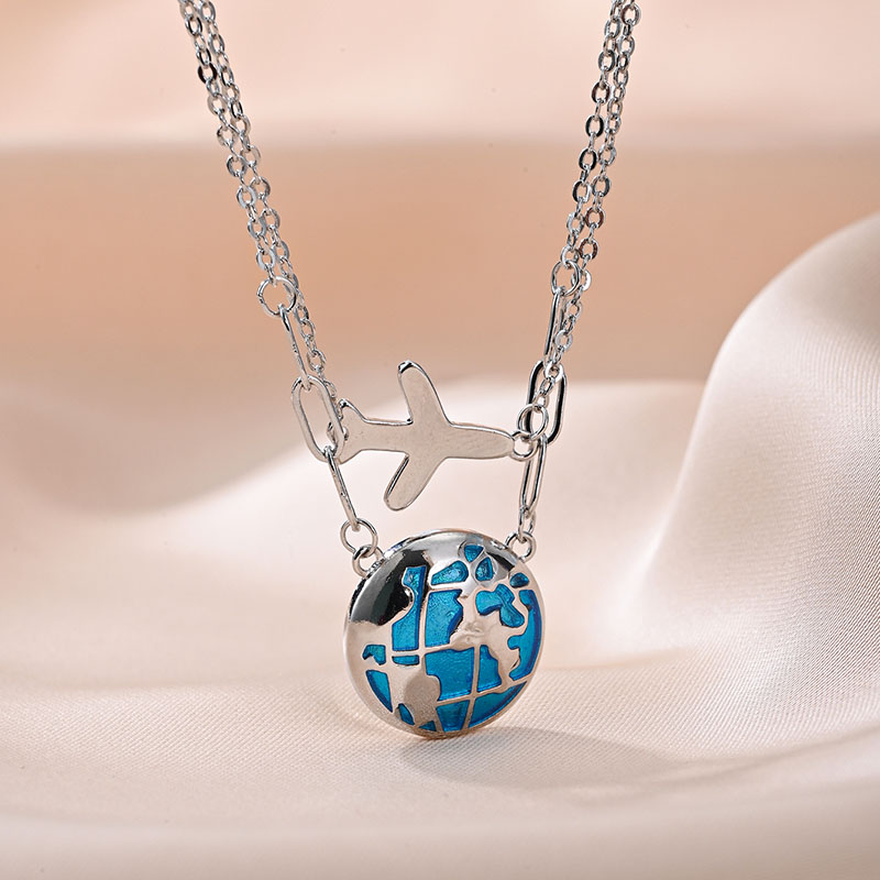 Moda çift zincir küre uçak kol - Travel Accessories Gifts For Men incelemesi ve fiyatı