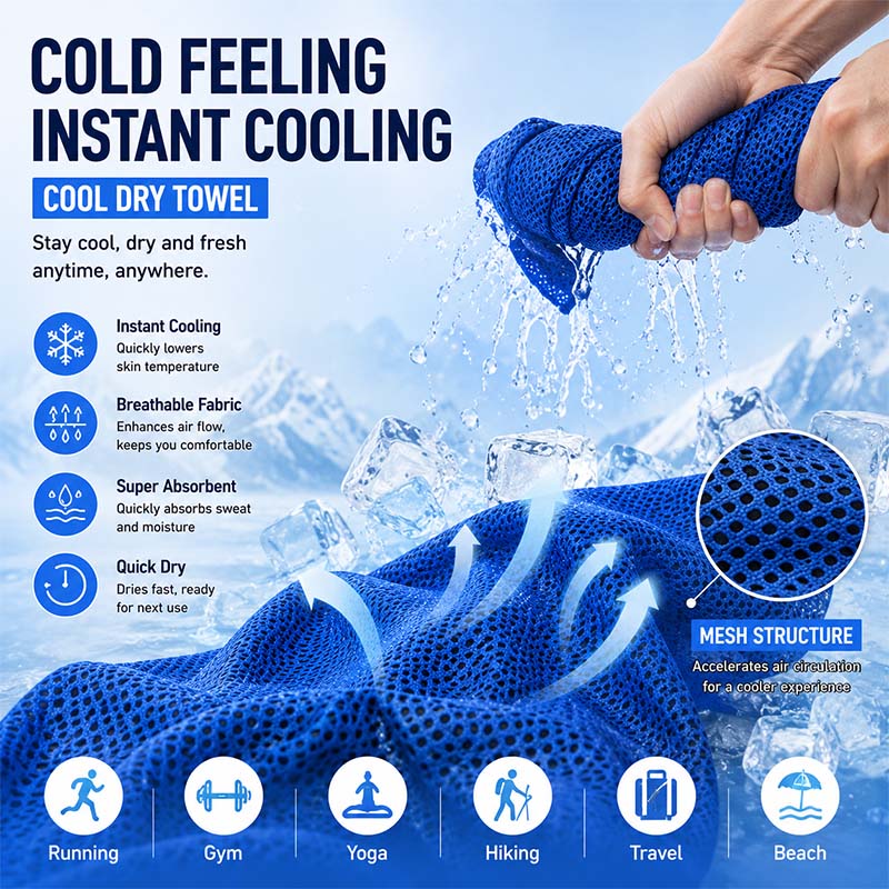 Taşınabilir Soğutucu Spor Havl - Travel Towel Quick Dry incelemesi ve fiyatı